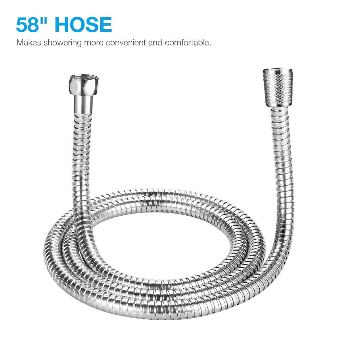 5 Setting Chrome Shower Head Comes With 5 FT Hose